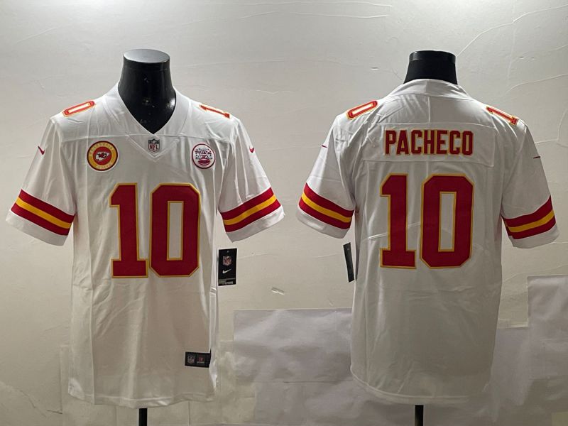 Men Kansas City Chiefs #10 Pacheco White Second generations 2025 Nike Limited NFL Jersey style 6->kansas city chiefs->NFL Jersey